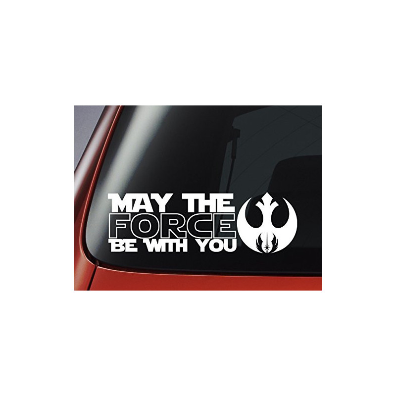 Pegatina vinilo May the force be with you 20x6cm