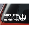 Pegatina vinilo May the force be with you 20x6cm