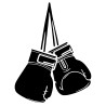 Pegatina vinilo guantes boxeo 10x14cm