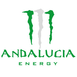 Pegatina vinilo Monster energy Andalucia 14x10cm