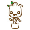 Pegatina vinilo bitongo Baby groot 8x15cm