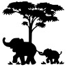 Pegatina vinilo elefantes 15x15cm