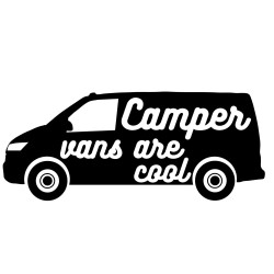Camper vans are cool 18x7cm