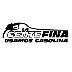 Pegatina vinilo La gente fina usamos gasolina 15x4,5cm