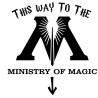 Pegatina vinilo Ministry of Magic 14x15cm
