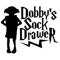 Pegatina vinilo Dobby's sock 15x12cm