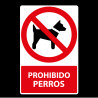 Pegatina vinilo Prohibido perros 9x15cm