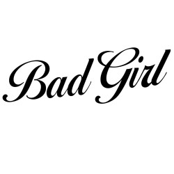 Pegatina vinilo Bad Girl 15x5cm