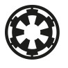 Pegatina vinilo Logotipo del Imperio de Star Wars 13x13cm