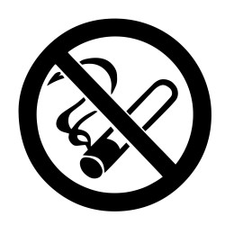 Pegatina vinilo Prohibido fumar 14x13cm