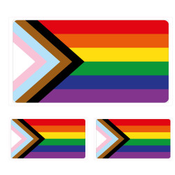 Pegatina impresión Bandera LGTBI+ 1ud 13x8cm/ 2ud 6x3cm