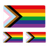 Pegatina impresión Bandera LGTBI+ 1ud 13x8cm/ 2ud 6x3cm