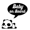 Pegatina viilo Panda baby on board 14x15cm