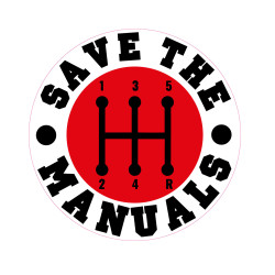 Pegatina impresión Save the manuals 8x8cm