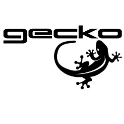 Pegatina vinilo Gecko nombre 16x9cm