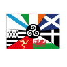 Pegatina impresión Bandera ciudades celtas 10x7cm