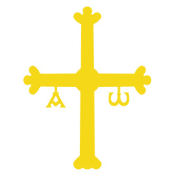 Pegatina vinilo cruz de Asturias