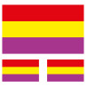 Pegatina impresión Bandera republicana 1ud 10x5cm/ 2ud 4,5x2cm