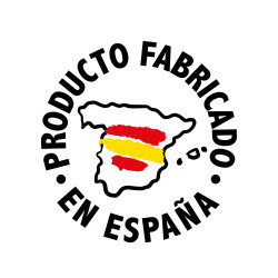 Pegatina vinilo Bandera España con toro 4 unidades 5x3cm