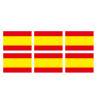 Pegatina impresión bandera de España 6 unidades 4x2cm