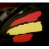 2 unds Pegatina vinilo adhesivo bandera España 7x5cm para cascos coches motos ciclomotores bicicletas