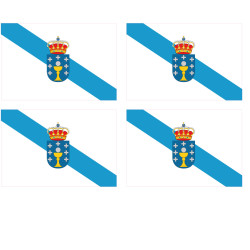 Pegatina impresión bandera Galicia 4ud 5x3cm