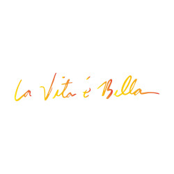 Pegatina vinilo La Vita e Bella diseño original 20x4cm